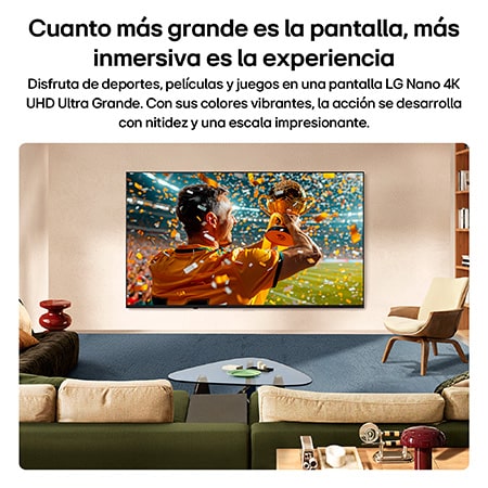 LG NANO 4K UHD AI NU85 with Nano Detail Enhancer shows a feather image, powered by the alpha AI Processor that detects fine textures to enhance contrast and depth and deliver a clearer, more three-dimensional 4K picture.